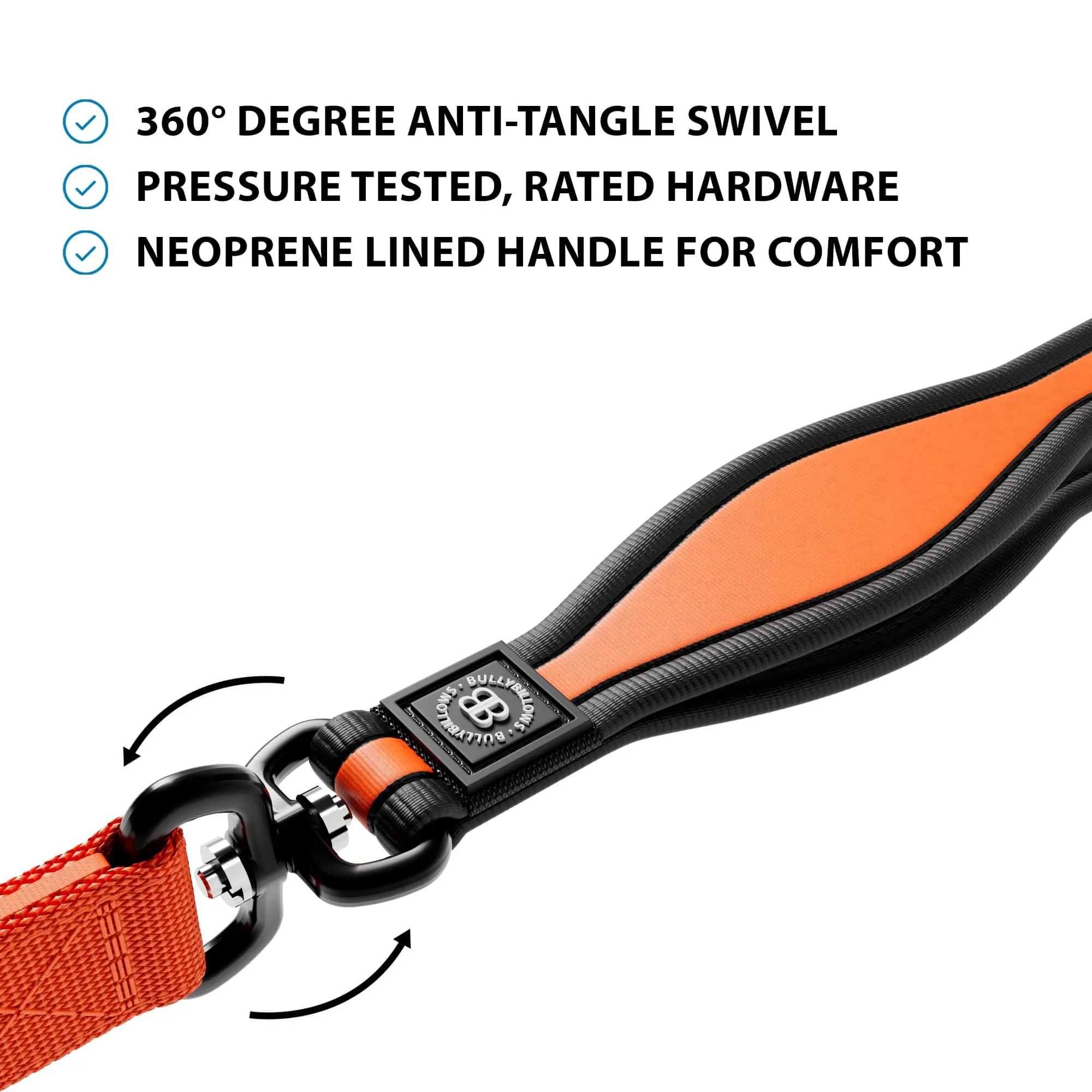 1.2m Mini Combat Lead | Secure Clasp - Orange