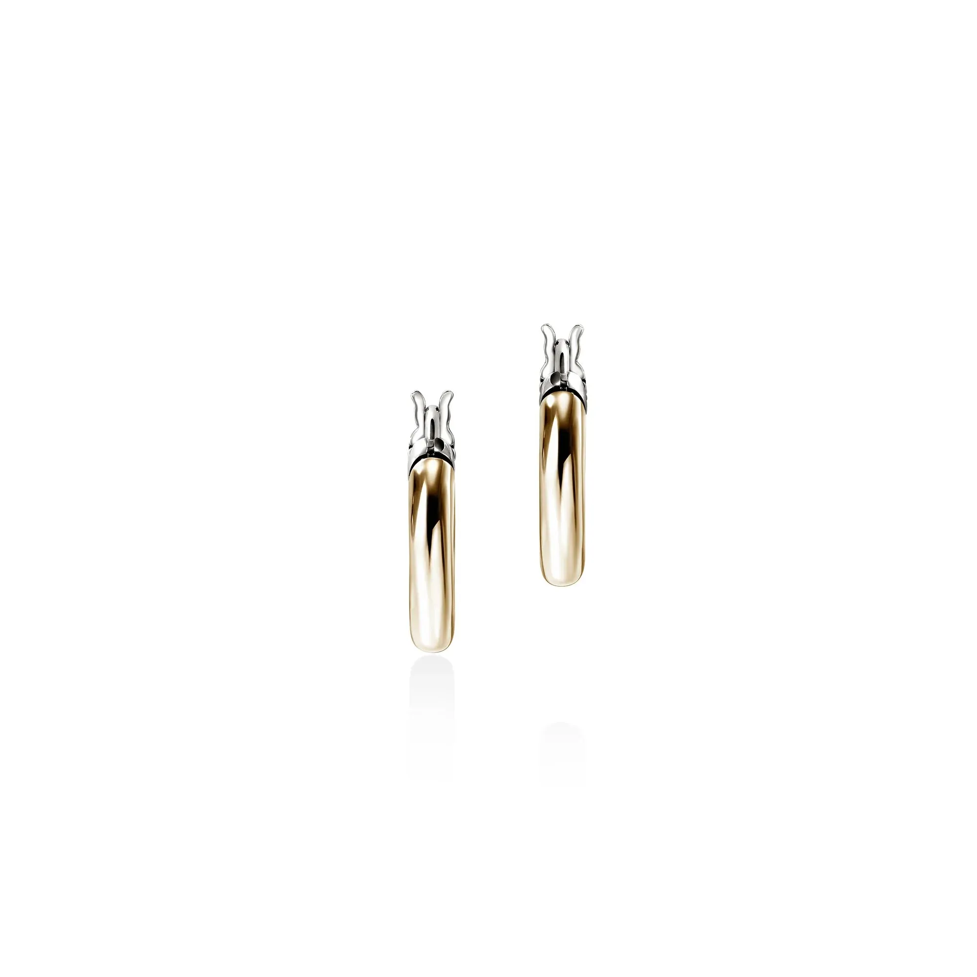 14K Gold and Sterling Silver Essential Hoop Earring | 10mm