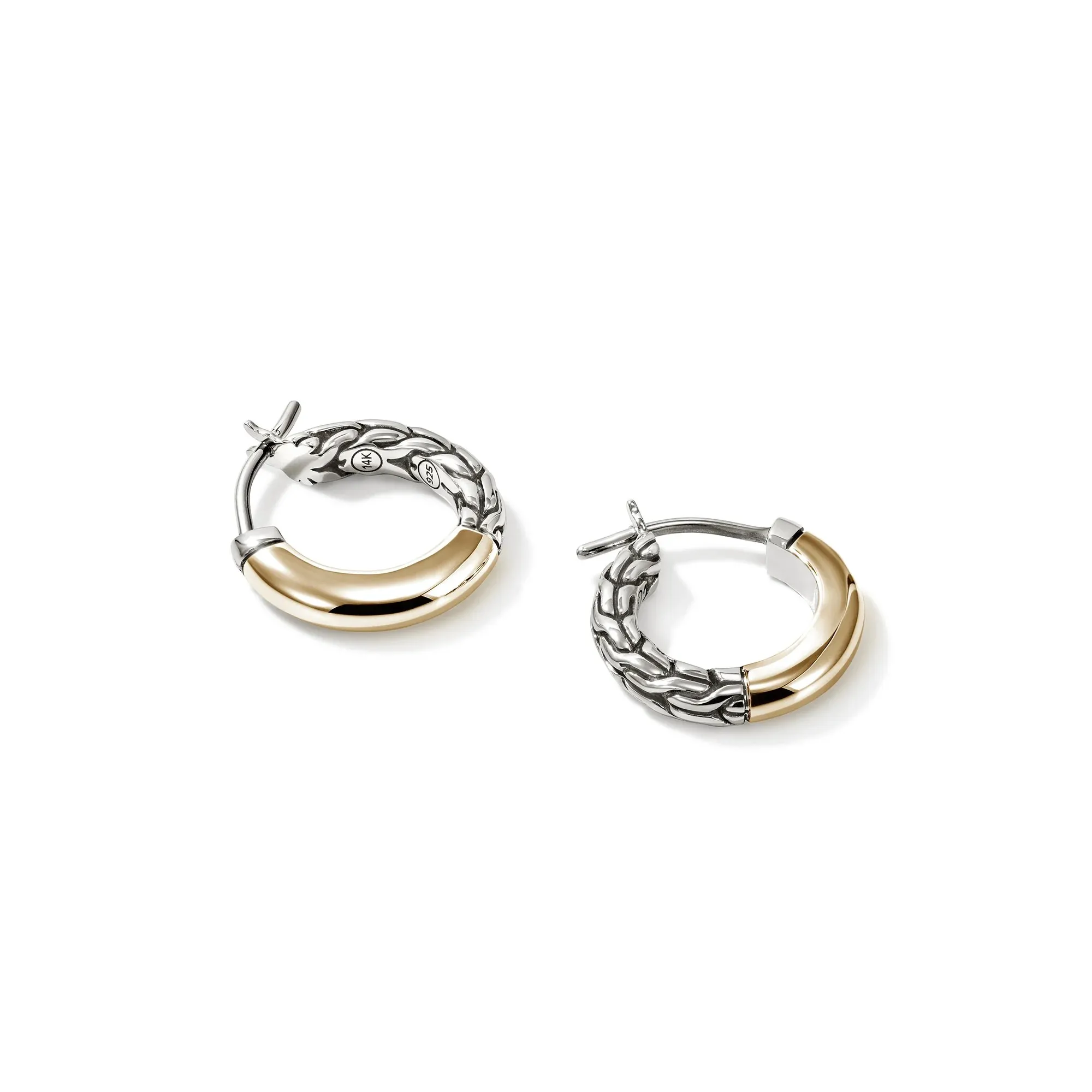 14K Gold and Sterling Silver Essential Hoop Earring | 10mm