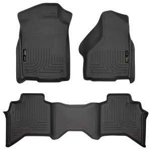 2002-2009 Dodge Ram 1500, 2500, 3500 Front & 2nd Seat Floor Liners - Black