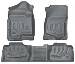 2007-2013 Chevrolet Silverado / GMC Sierra Front & 2nd Seat Floor Liners - Grey