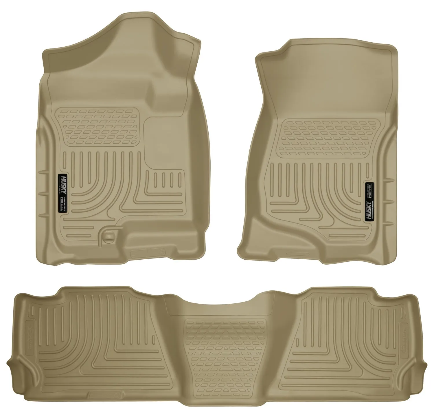 2007-2014 Escalade, Tahoe, Yukon Front & 2nd Seat Floor Liners - Tan