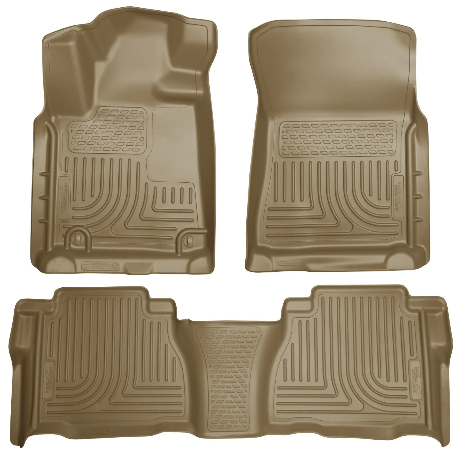 2010-2011 Toyota Tundra Front & 2nd Seat Floor Liners - Tan