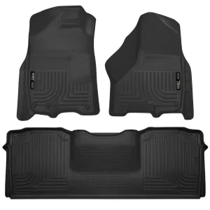 2010-2014 Dodge, Ram 2500, 3500 Mega Cab Front & 2nd Seat Floor Liners - Black