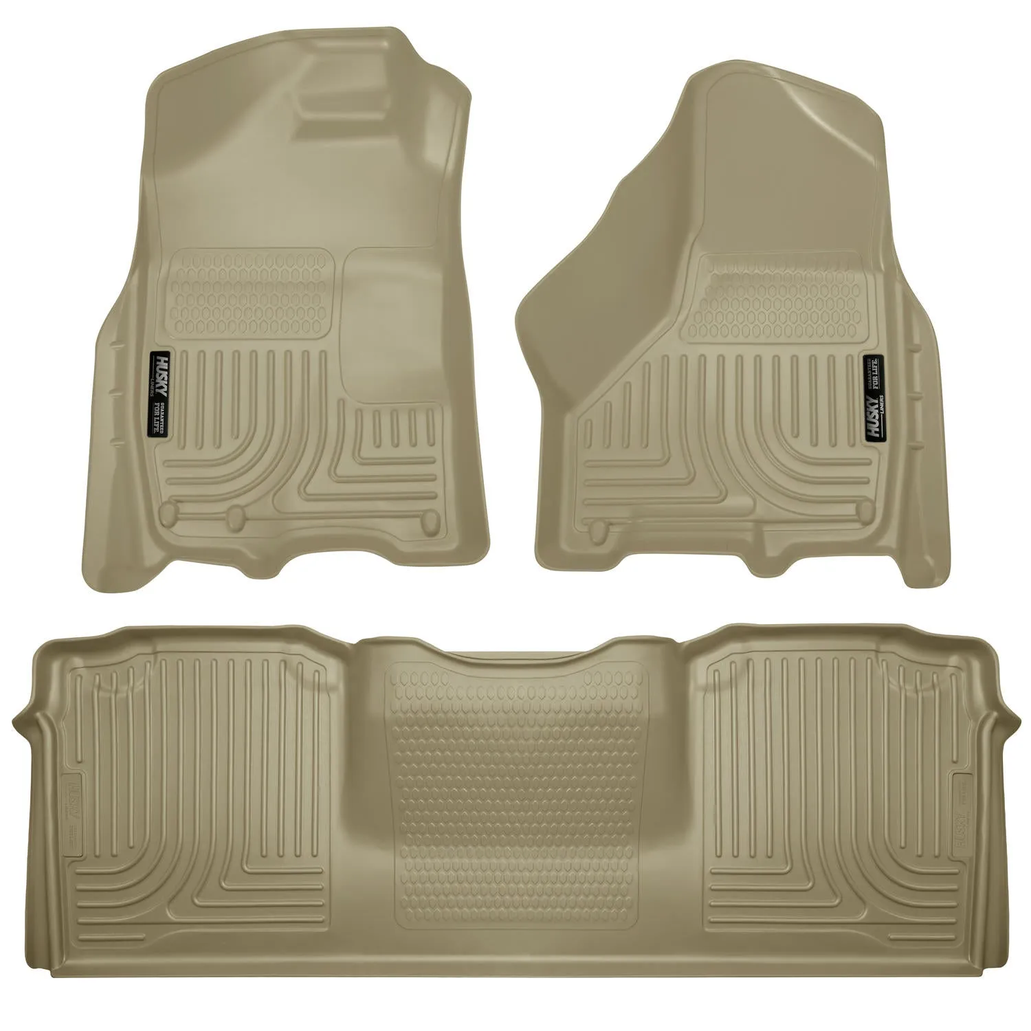 2010-2014 Dodge, Ram 2500, 3500 Mega Cab Front & 2nd Seat Floor Liners - Tan