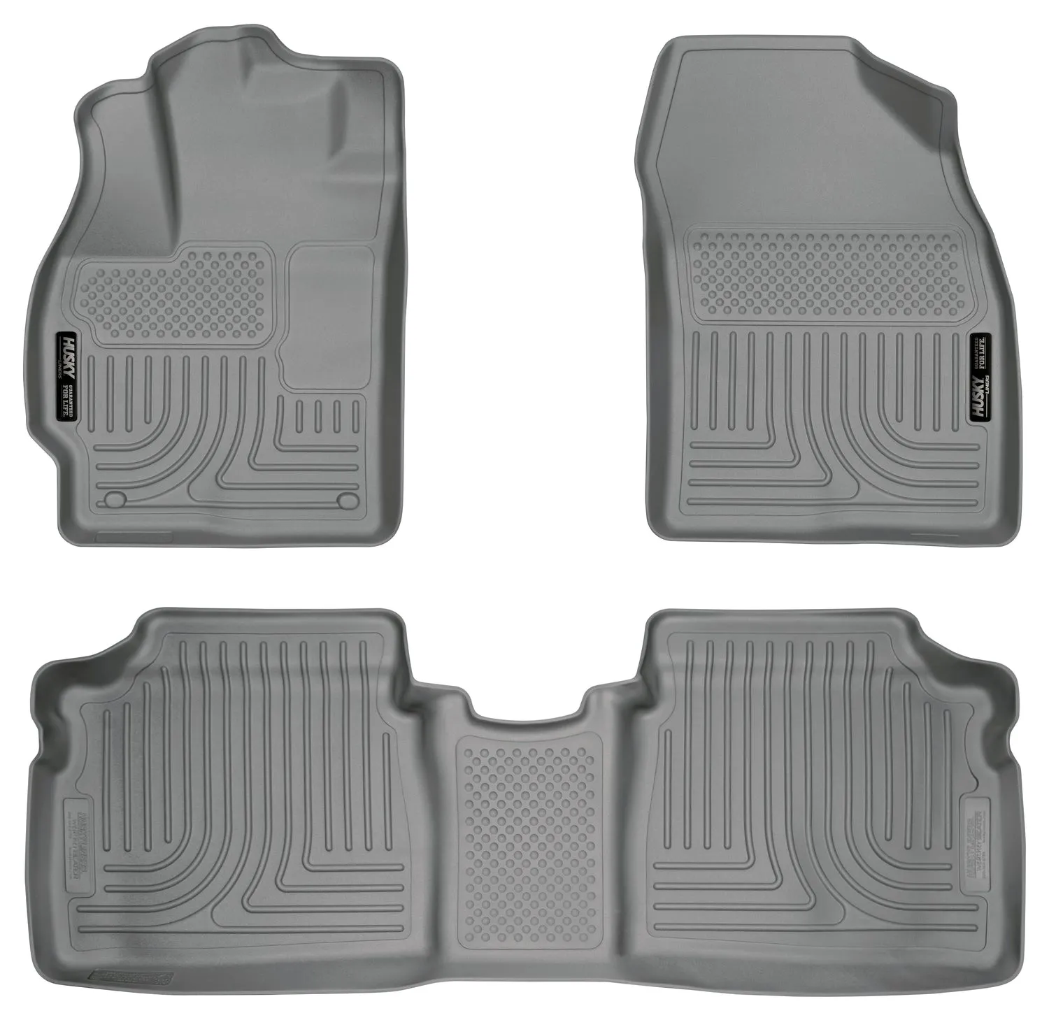 2010-2014 Toyota Prius Front & 2nd Seat Floor Liners - Grey