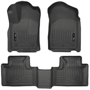 2011-14 Dodge Durango / 2011-15 Jeep Grand Cherokee Front & 2nd Seat Floor Liners-Black