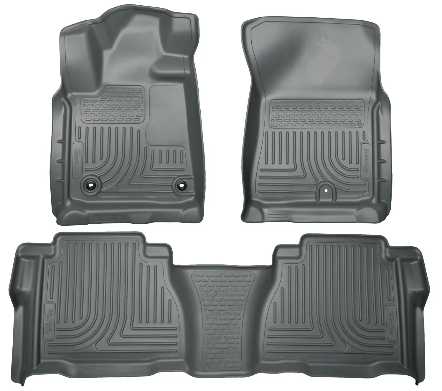 2012-2013 Toyota Tundra Front & 2nd Seat Floor Liners - Grey