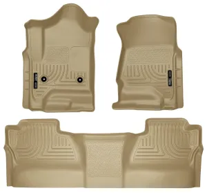 2014-2015 Chevy Silverado / GMC Sierra Crew Cab Front & 2nd Seat Floor Liners - Tan