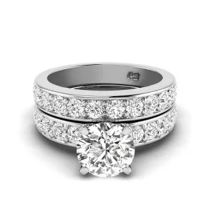 2.10-4.60 CT Round Cut Lab Grown Diamonds - Bridal Set