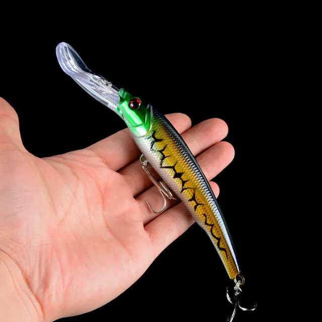 30g 16.5cm Minnow Fishing Lures Japan Deepswim Saltwater Hard Bait 3D Eyes Plastic Crank Bait Swimbait Sinking Wobbler