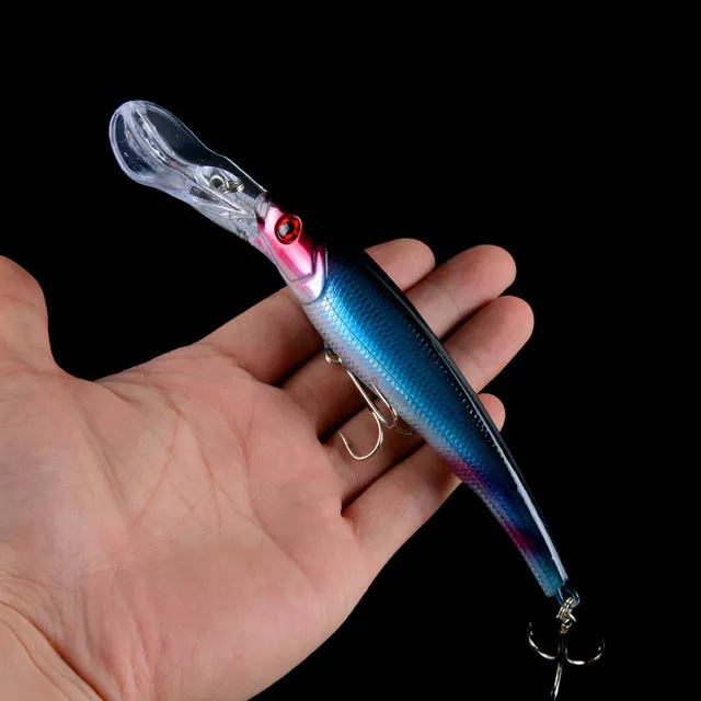 30g 16.5cm Minnow Fishing Lures Japan Deepswim Saltwater Hard Bait 3D Eyes Plastic Crank Bait Swimbait Sinking Wobbler