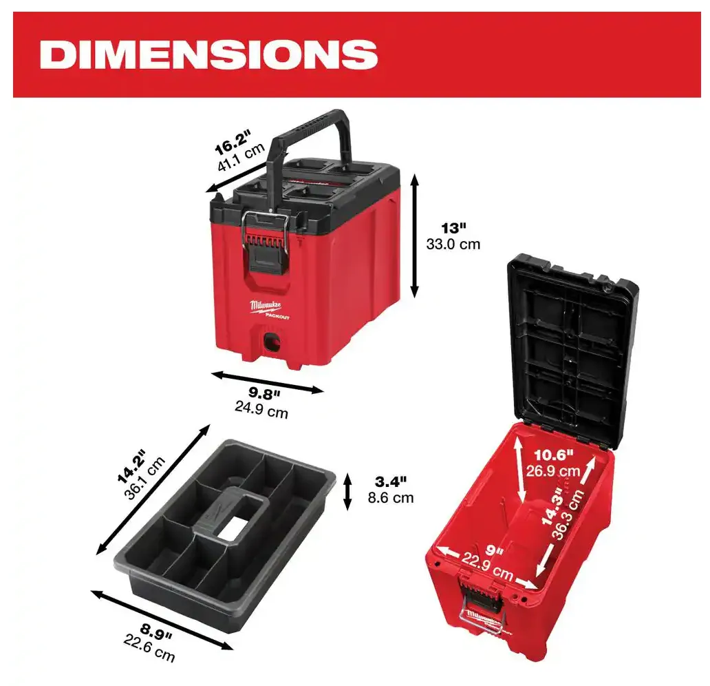 48-22-8422 Milwaukee PACKOUT 10" Compact Portable Tool Box w/Tray