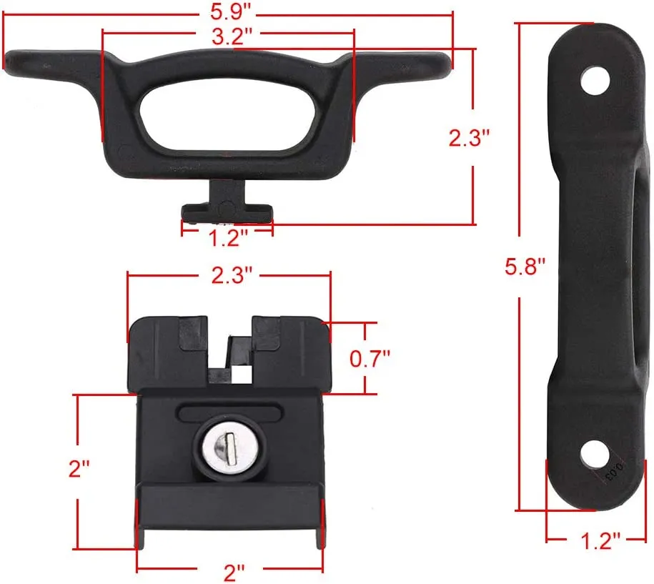 4Pcs Truck Bed Tie Down Anchor Boxlink Cleats & Plates for Ford 2015-2020 F150 F250 F350 & Raptor