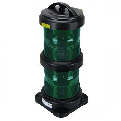 70 Series Navigation Light Duplex - 3NM - All Round - 24/220/240V - Green