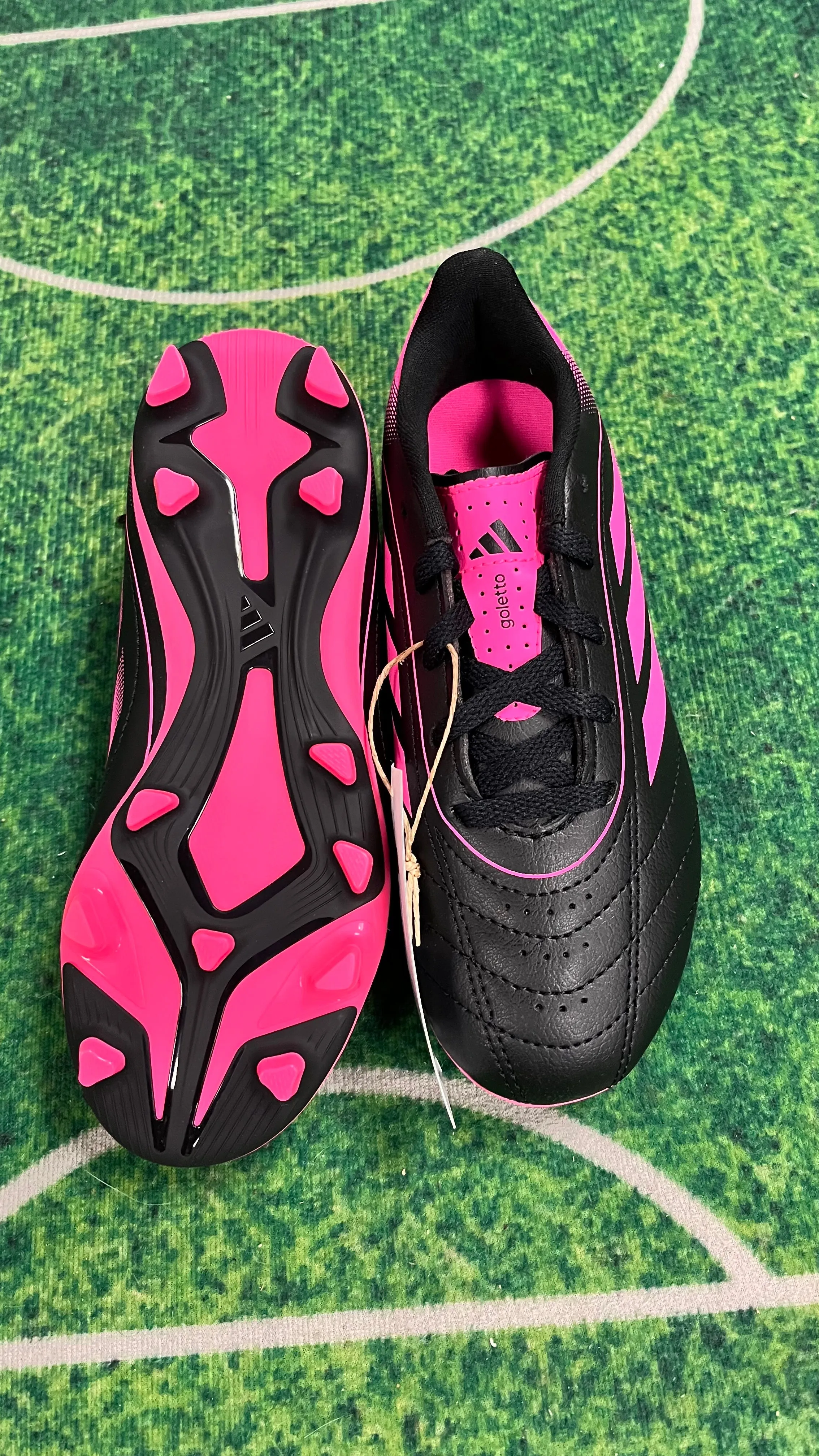 Adidas Goletto FM MG Jr. Soccer Cleats Pink