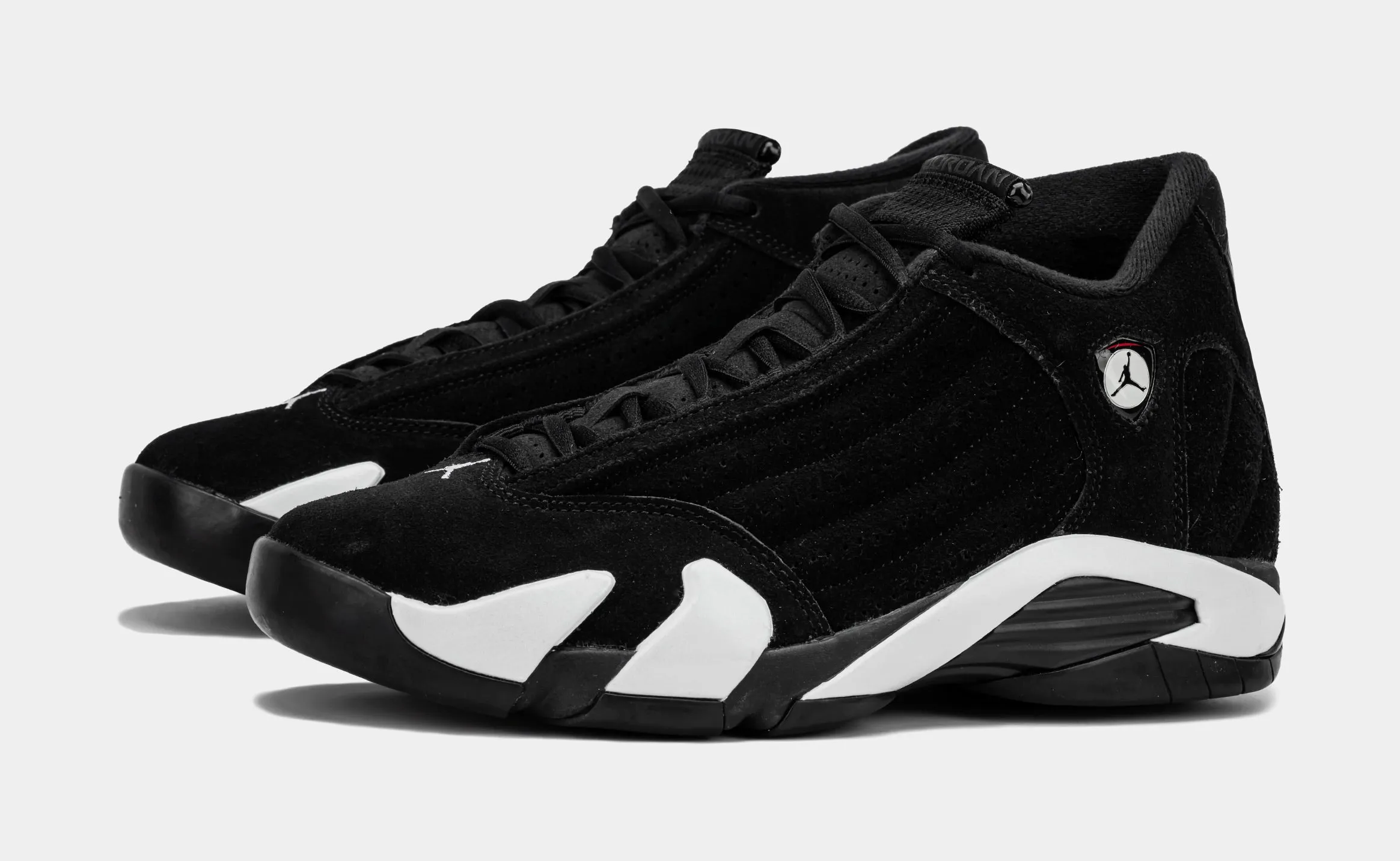 Air Jordan 14 Retro Black/White Mens Lifestyle Shoes (Black/White)