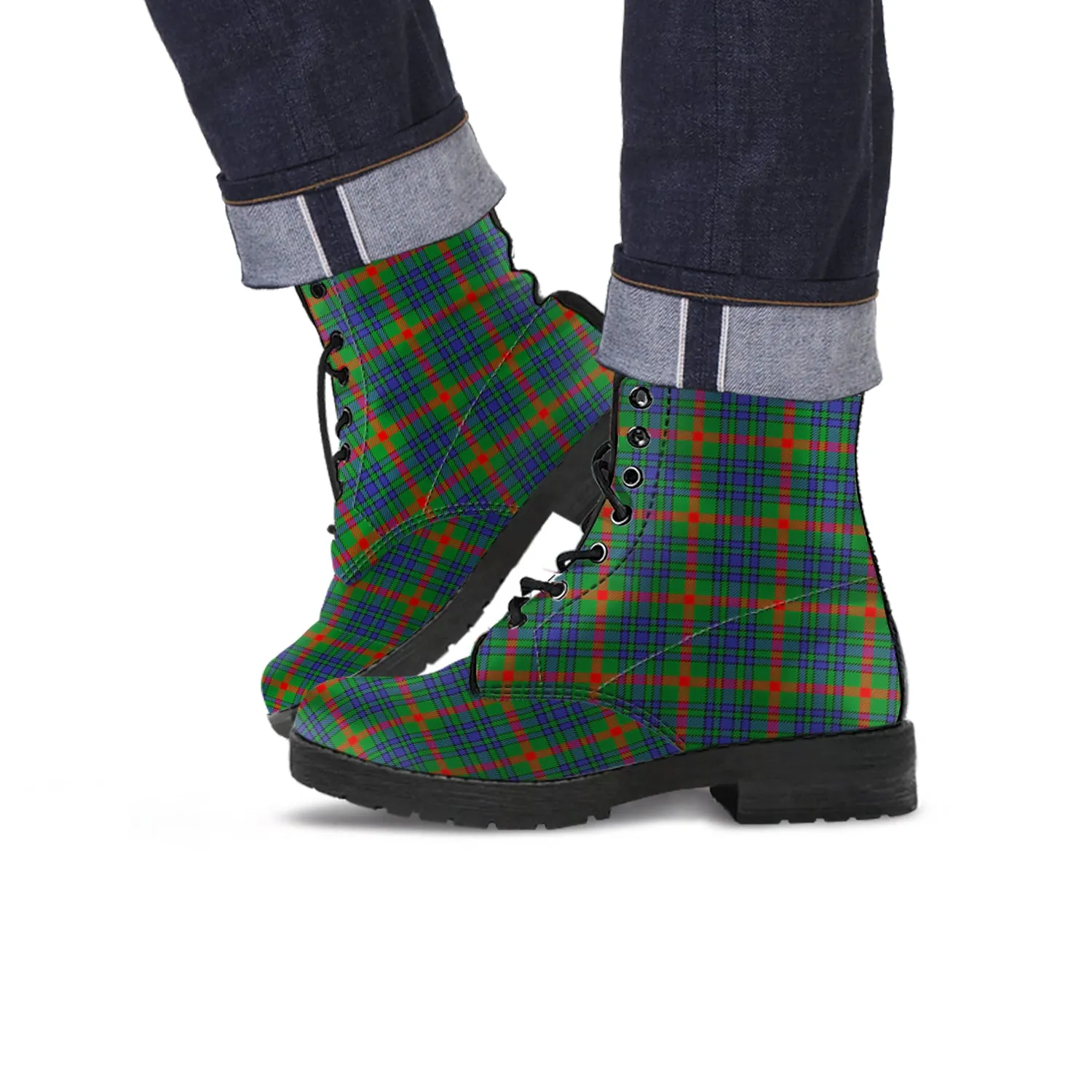 Aiton Tartan Leather Boots