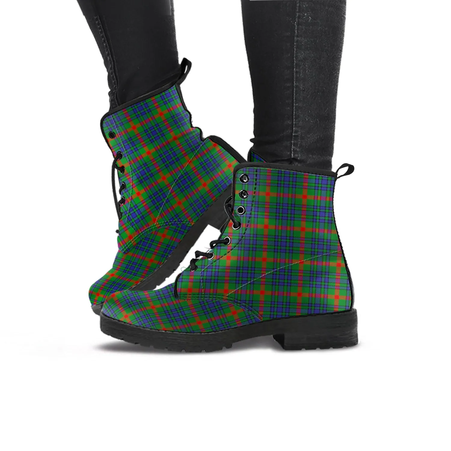 Aiton Tartan Leather Boots