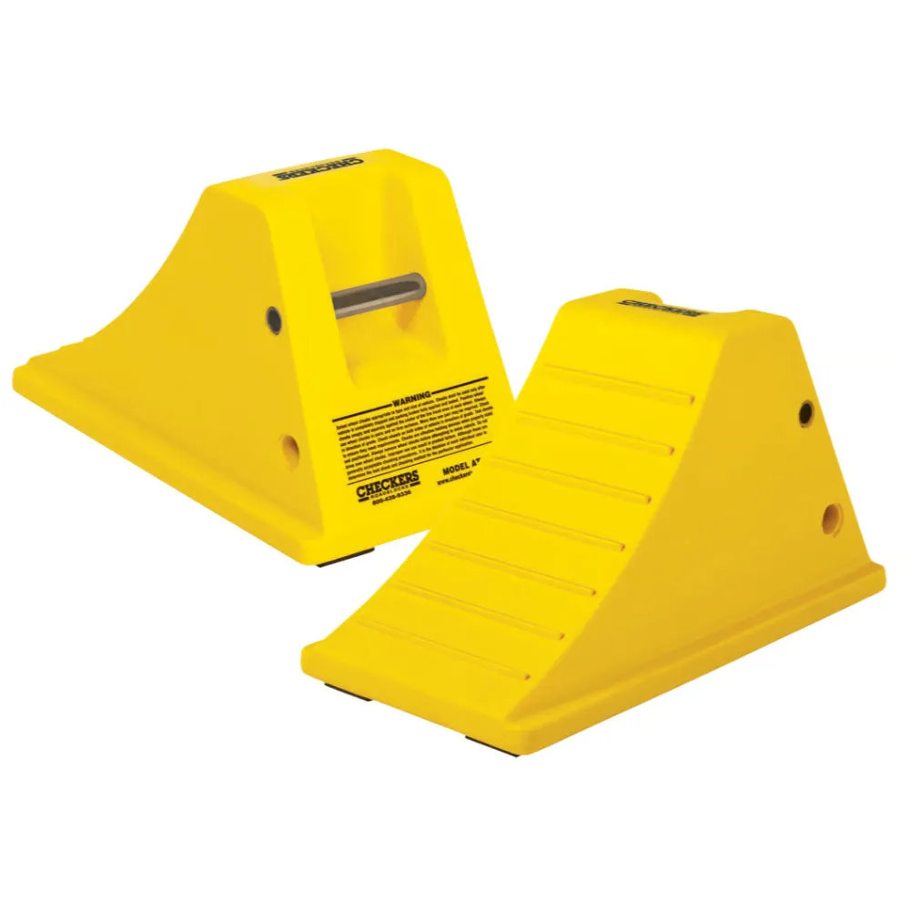 All-Terrain Heavy Duty Wheel Chocks - 46" Max Tire Diameter - 75 Tons Capacity - Aluminum Cleat