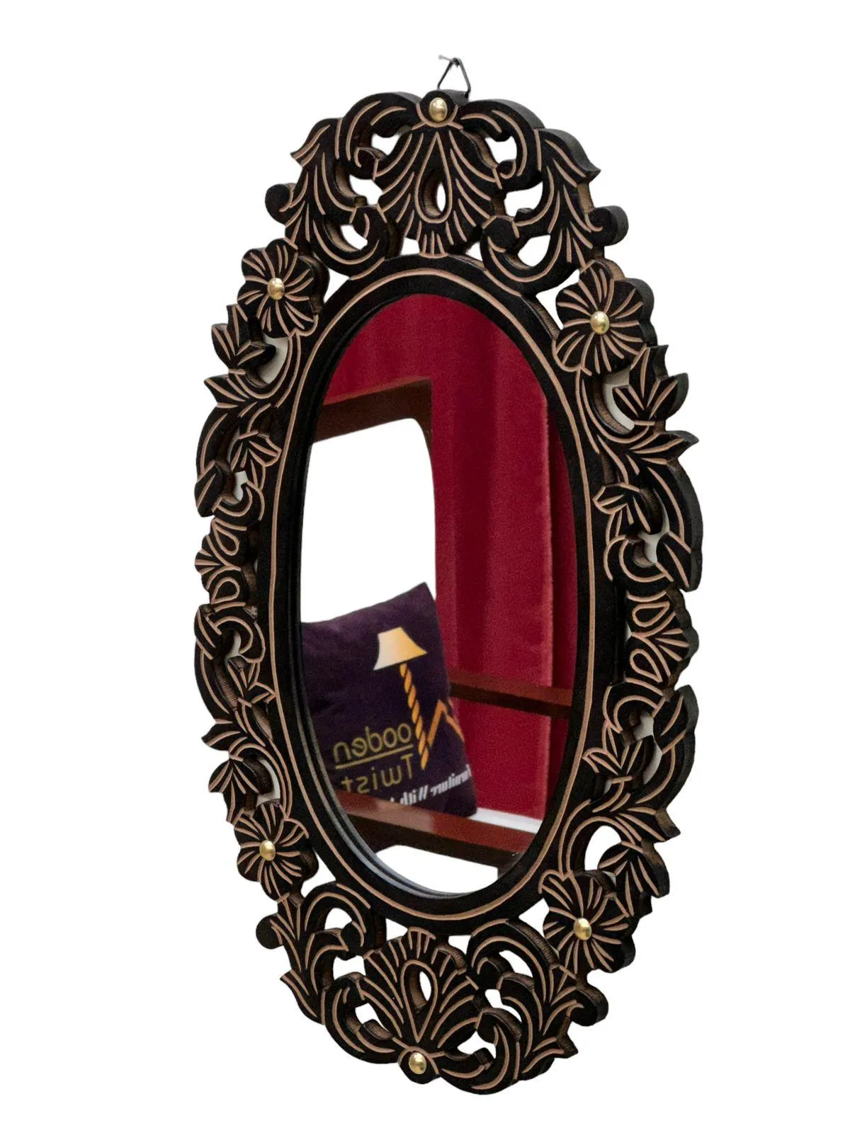 Antique Handcrafted Wooden Mirror Frame