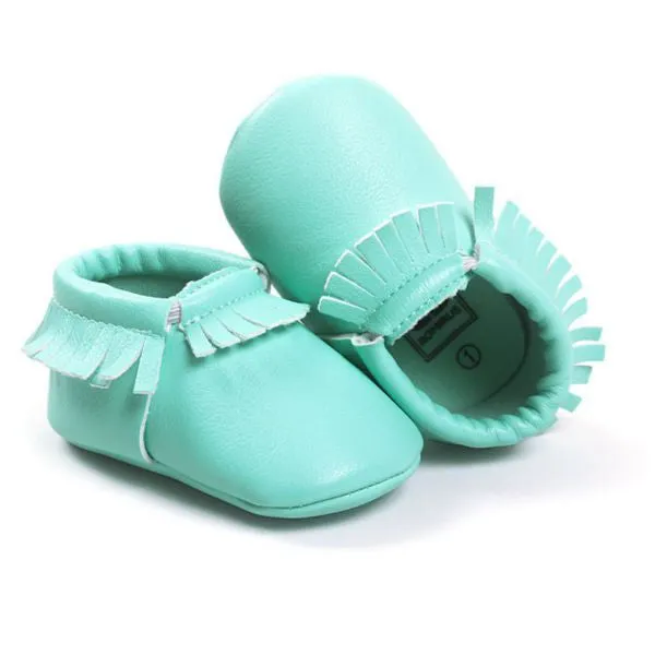 Baby Moccasins 28 Style 0-18 Month Toddler Kids Fringe Tassel PU Leather Shoes Crib Shoes First Walkers