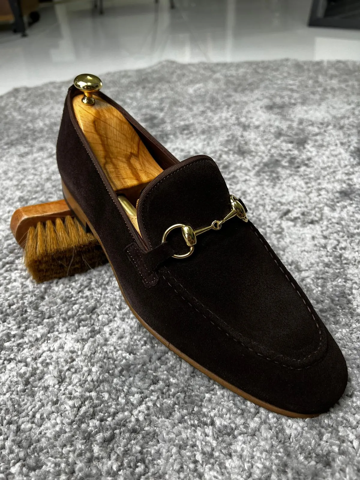 Bojoni Amato Special Edition Neolite Brown Suede Leather Loafer