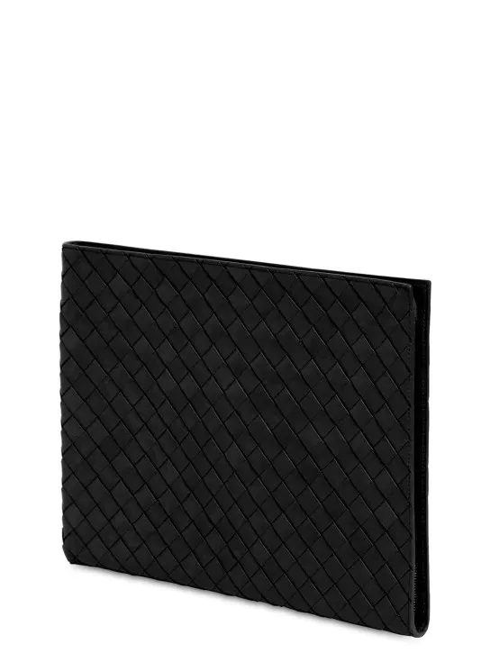 Bottega Veneta   Large intrecciato 1.5 leather zip pouch 