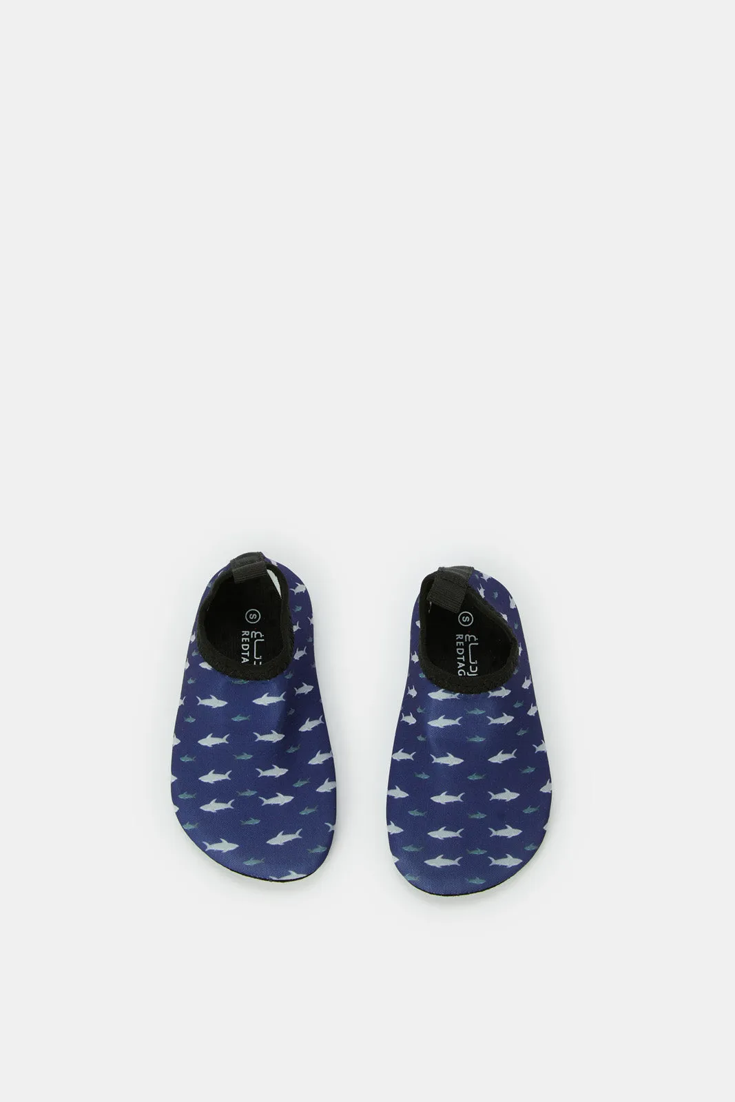 Boys Navy Printed Shoes