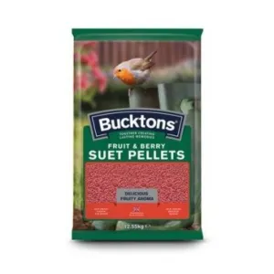 Bucktons Fruit & Berry Suet Pellets for Wild Birds 12.55kg