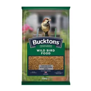 Bucktons Wild Bird Food with Black Sunflower Seeds 20kg