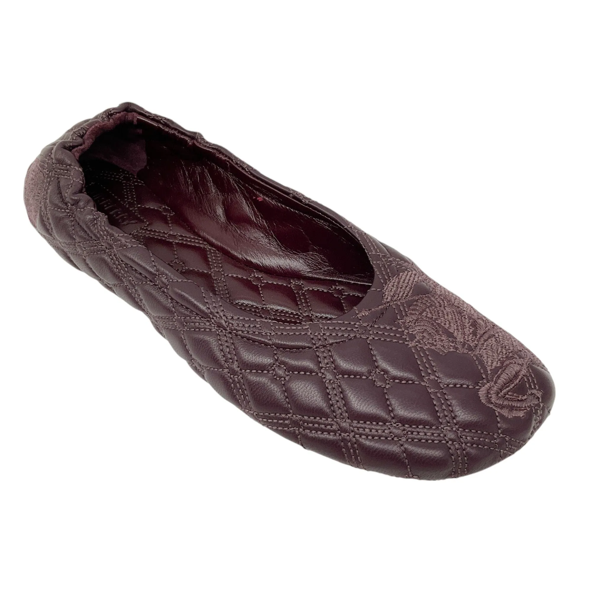 Burberry Poison Sadler Quilted Lambskin Ballerina Flats