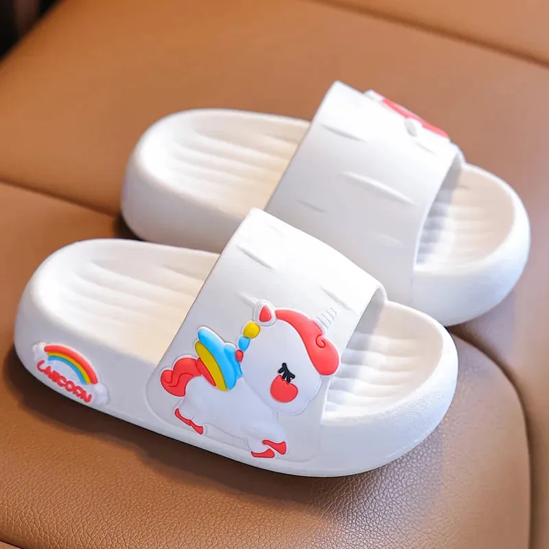 Children's Slippers Summer Girls Shoes Cartoon Bathroom Non-slip Cute Kids Shoes Indoor Home Soft Soles Slippers Beach Sandals