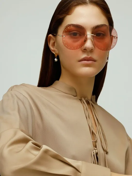 Chloé   Ysé round metal sunglasses 