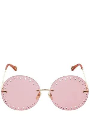 Chloé   Ysé round metal sunglasses 