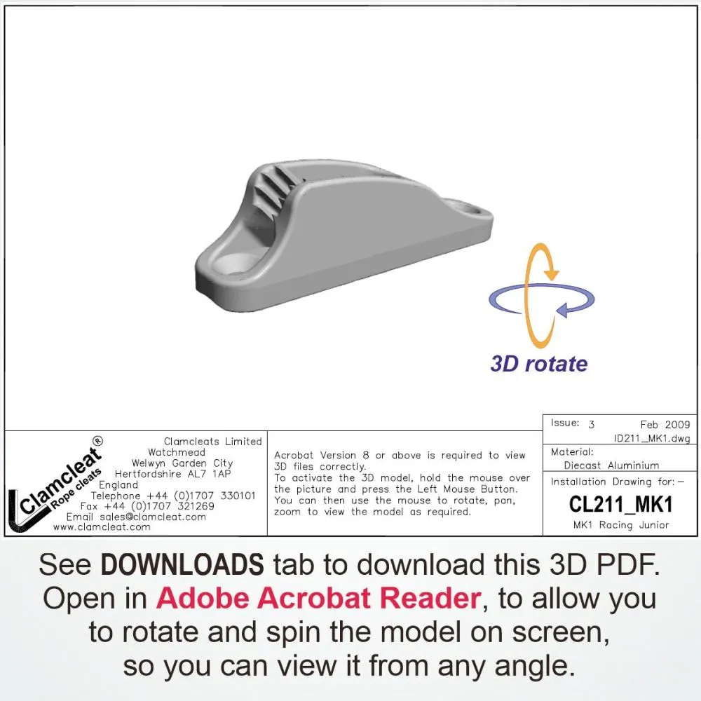 Clamcleat CL211 Racing Junior Mk1 Silver