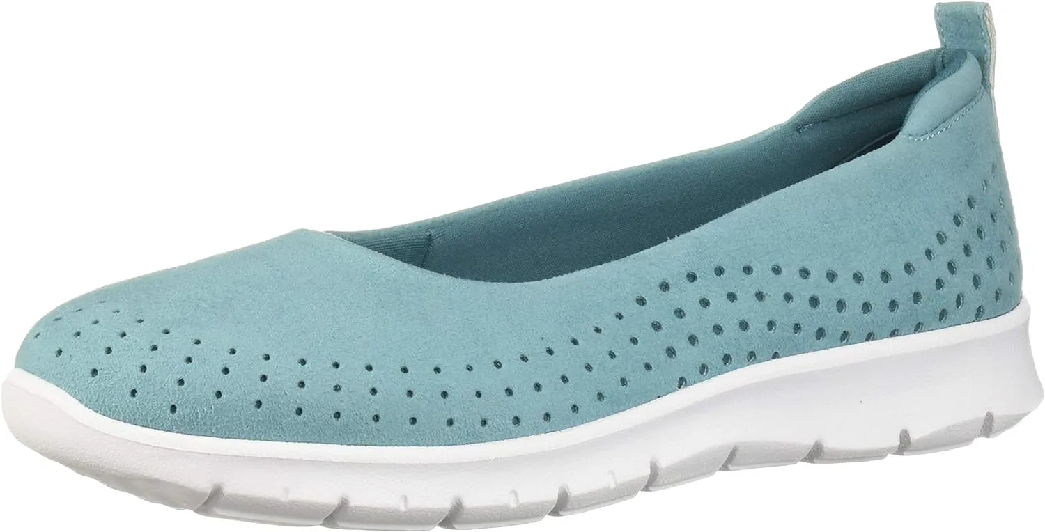 Clarks Women's Step Allena Sea Loafer Flat Microfiber Size 75 M Us Pair of Shoes