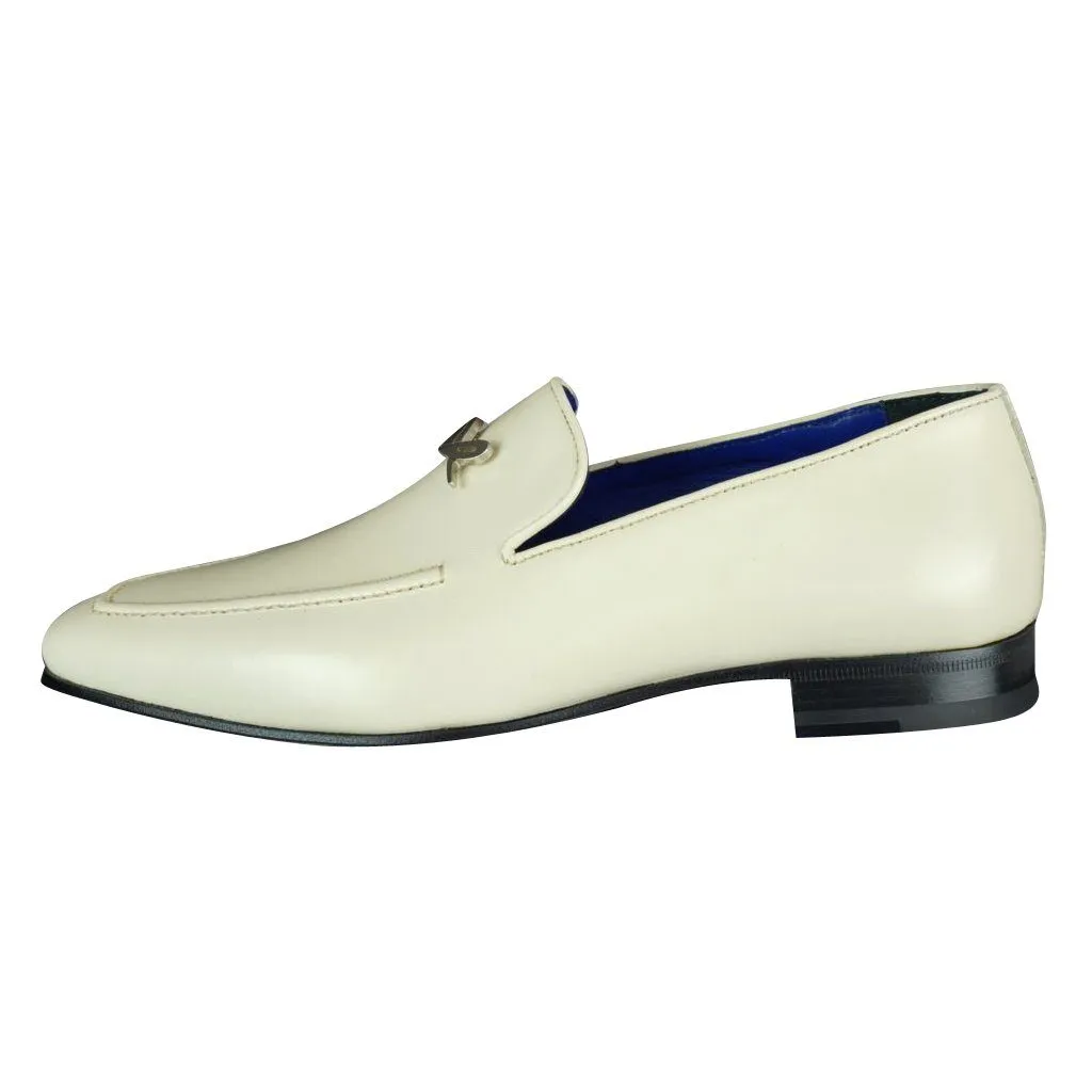 Classica Mascarpone With Silver Gold Hardware Leather Loafers