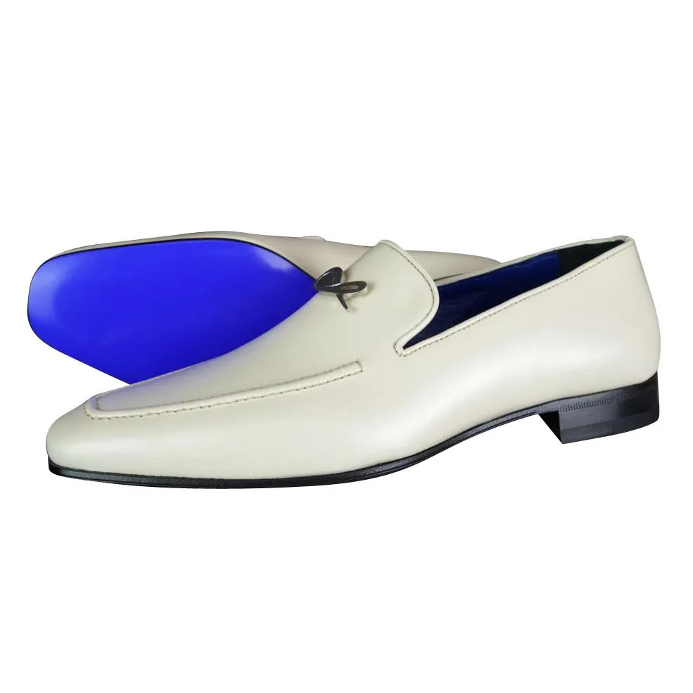 Classica Mascarpone With Silver Gold Hardware Leather Loafers