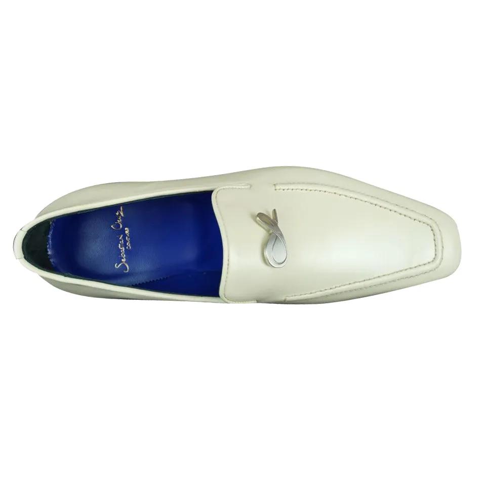 Classica Mascarpone With Silver Gold Hardware Leather Loafers