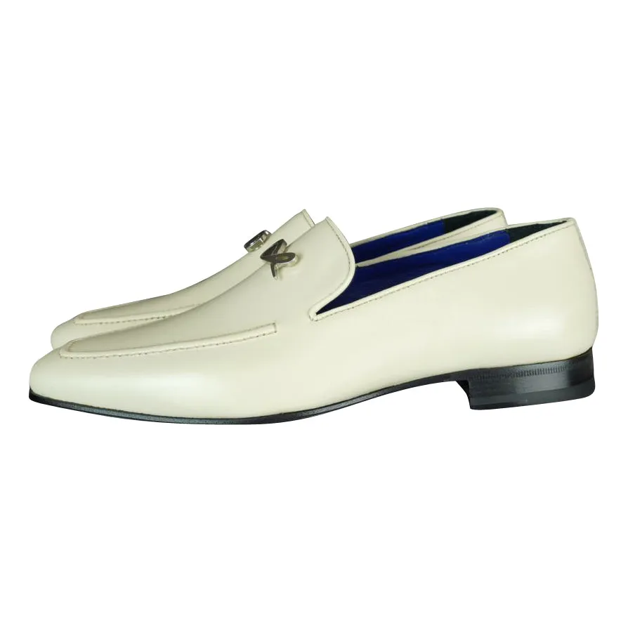 Classica Mascarpone With Silver Gold Hardware Leather Loafers