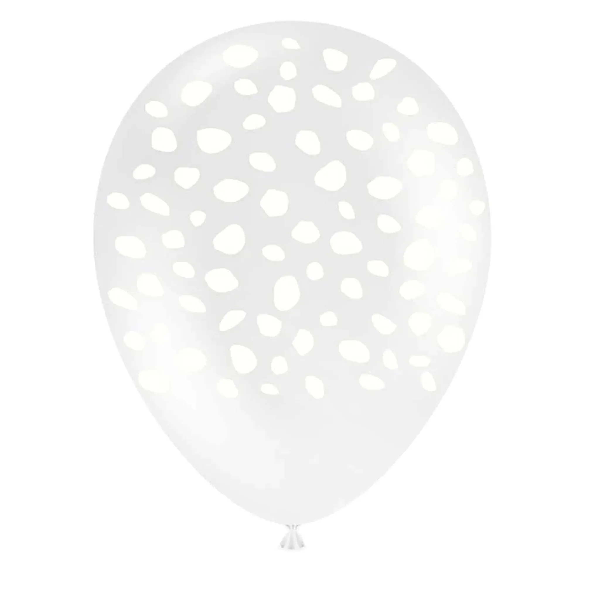 Clear White Spex Printed Latex Balloons | 11 INCH | Package 6