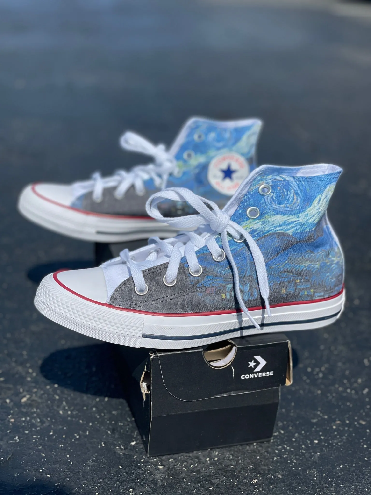 Converse Chuck - Vincent Van Gogh Starry Night - Custom Converse Shoes