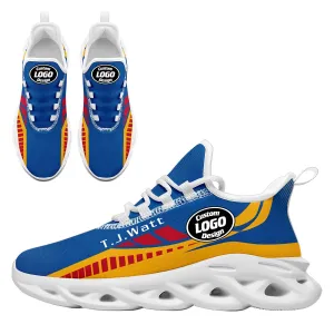 Custom Blue Yellow Pittsburgh Maxsoul Shoes Personalized Sneaker FN003-D020325-30