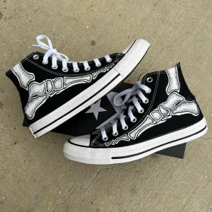 Custom Skeleton Feet Shoes - Custom Converse Shoes