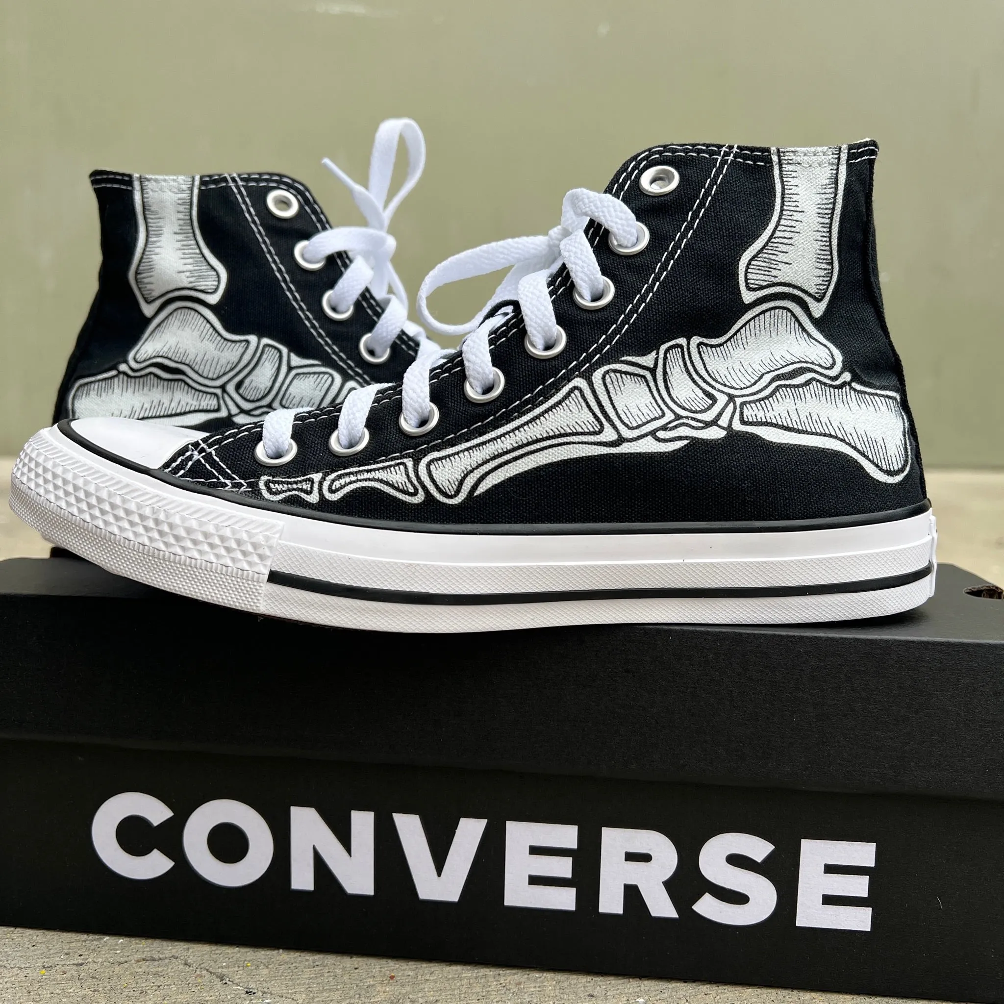 Custom Skeleton Feet Shoes - Custom Converse Shoes