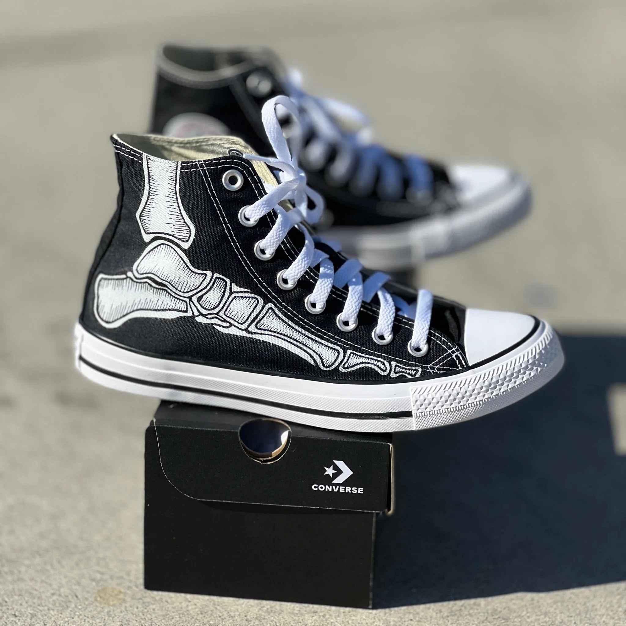 Custom Skeleton Feet Shoes - Custom Converse Shoes