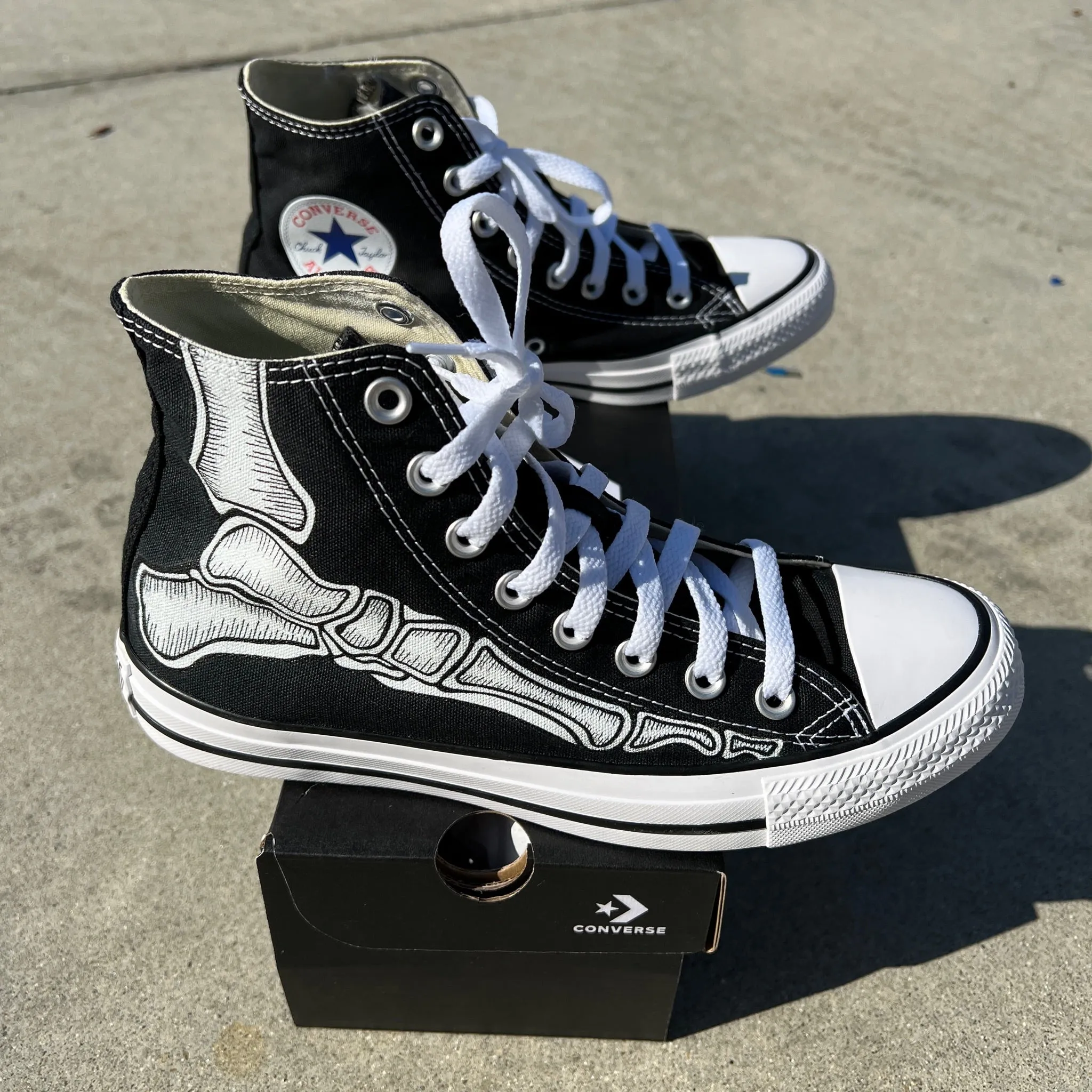 Custom Skeleton Feet Shoes - Custom Converse Shoes