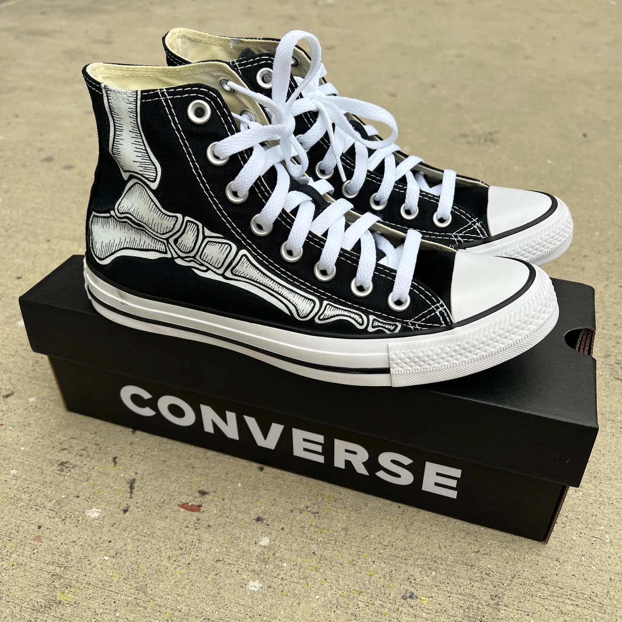 Custom Skeleton Feet Shoes - Custom Converse Shoes