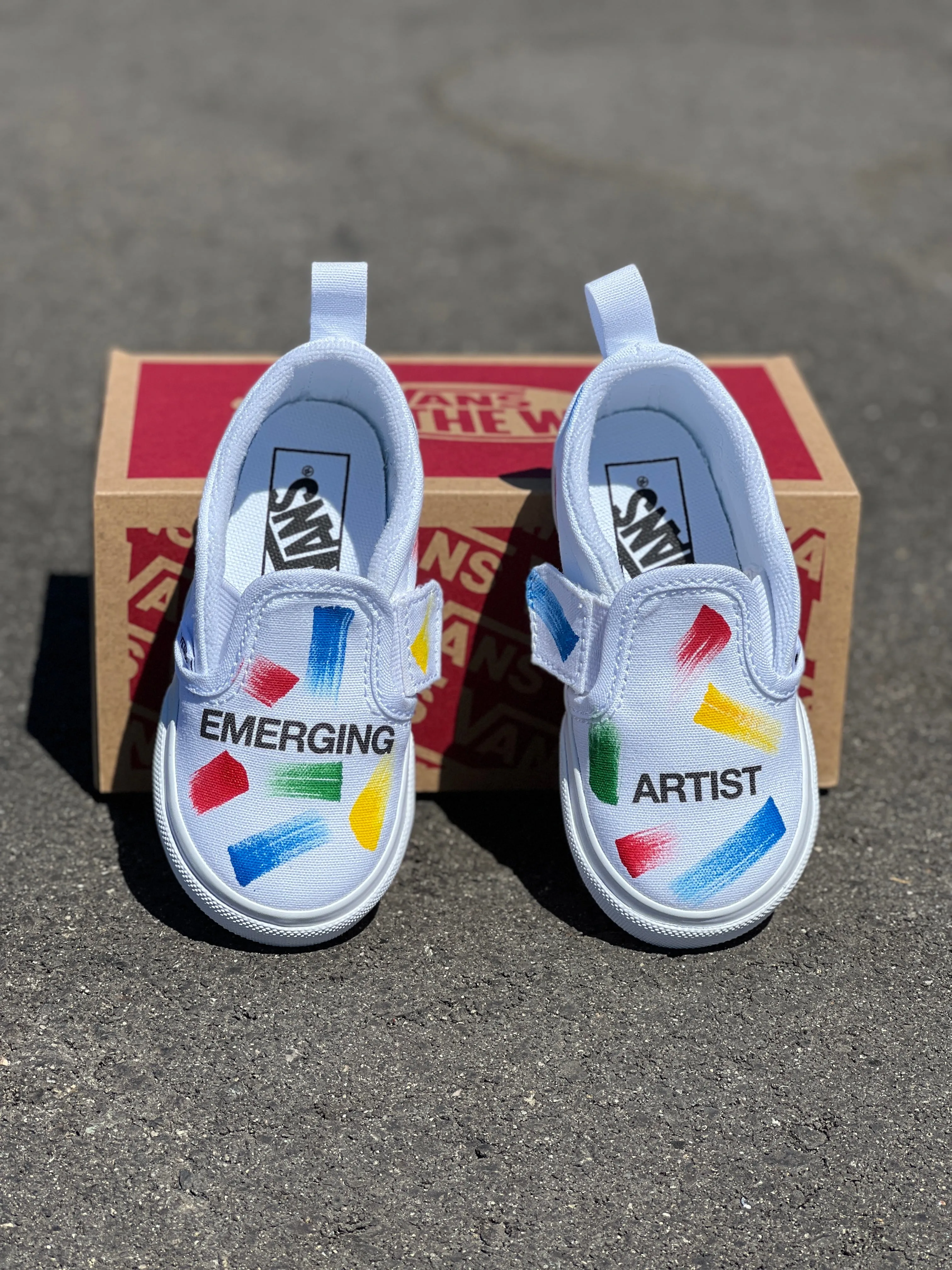 Custom Vans Shoes - Emerging Artist Vans Slip Ons